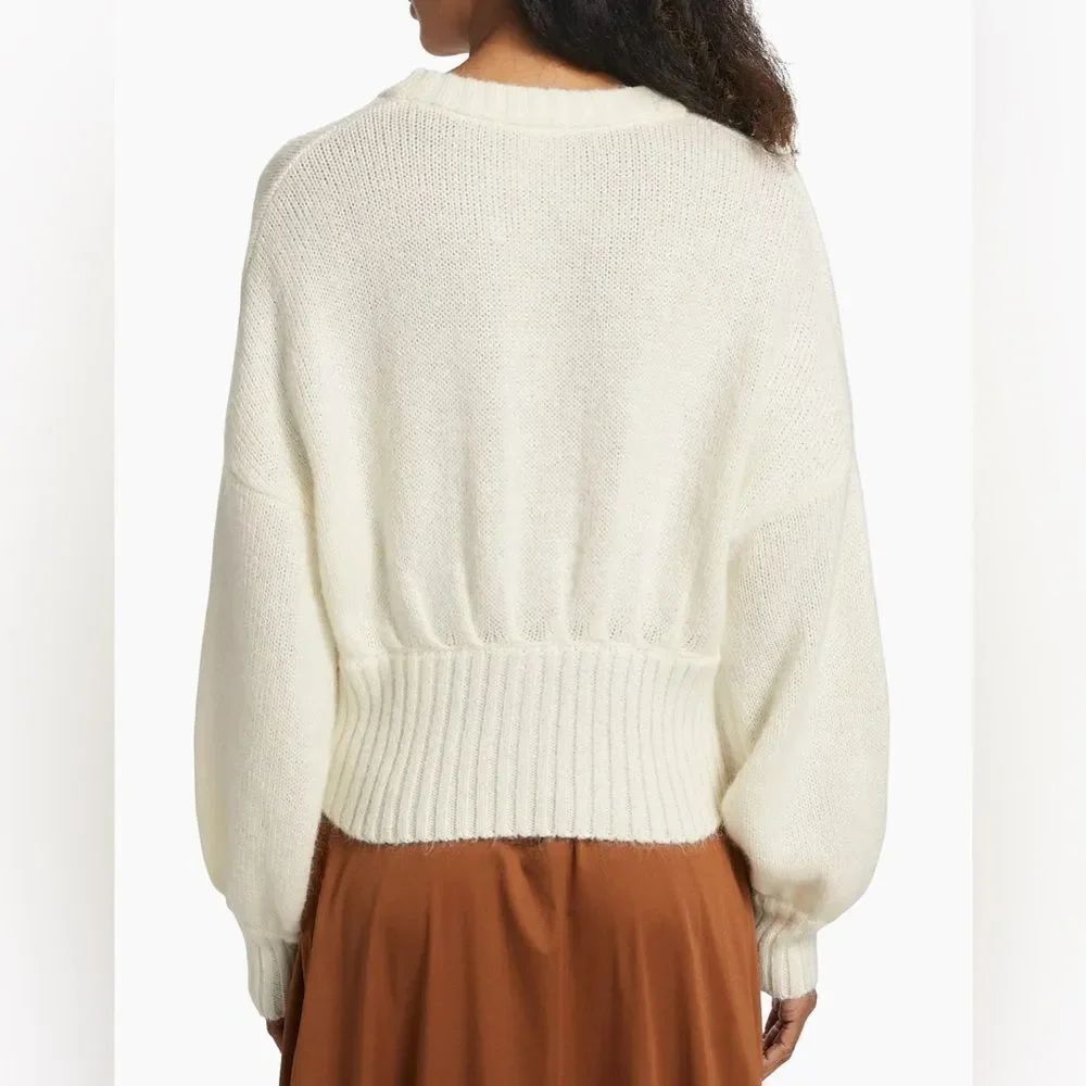 NWT Farm Rio Ribbed Goldtone-Buttoned Cardigan - Picture 3 of 6